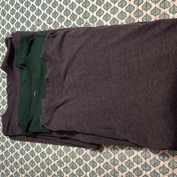 Blue Mountain Bundle of 3 long sleeve tees Blue Gray and Green Large - Picture 1 of 8